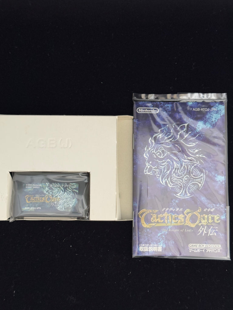 Tactics Ogre The Knight of Lodis | GBA | JAP | Complete Condition Cart: Excellent Box: Very Good Manual: Very Good Items: Very Good Game Description Tactics Ogre: The Knight of Lodis for the Game Boy Advance is a tactical RPG masterpiece that immerses pla