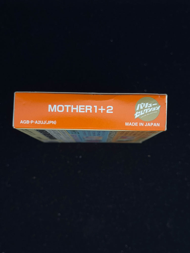 Mother 1+2 GBA | JAP IMPORT | Complete Condition Cart: Excellent Box: Very Good Manual: Excellent Items: Very Good Mother 1+2 for the Game Boy Advance combines two beloved RPGs in one package. This Japanese import features the original Mother (EarthBound