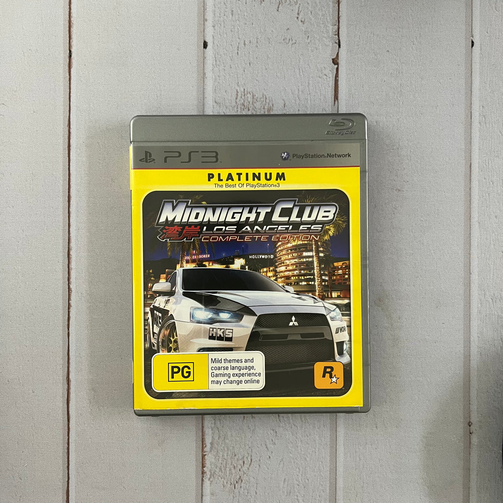 Midnight Club Los Angeles complete edition.